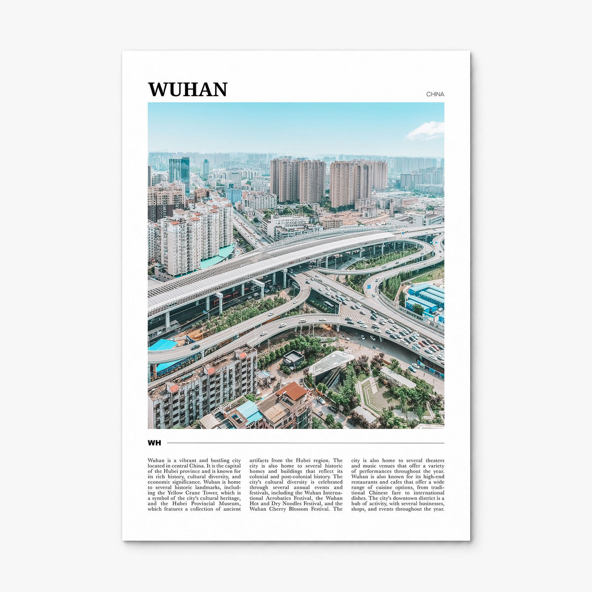 Wuhan Travel Poster, print only (unframed)