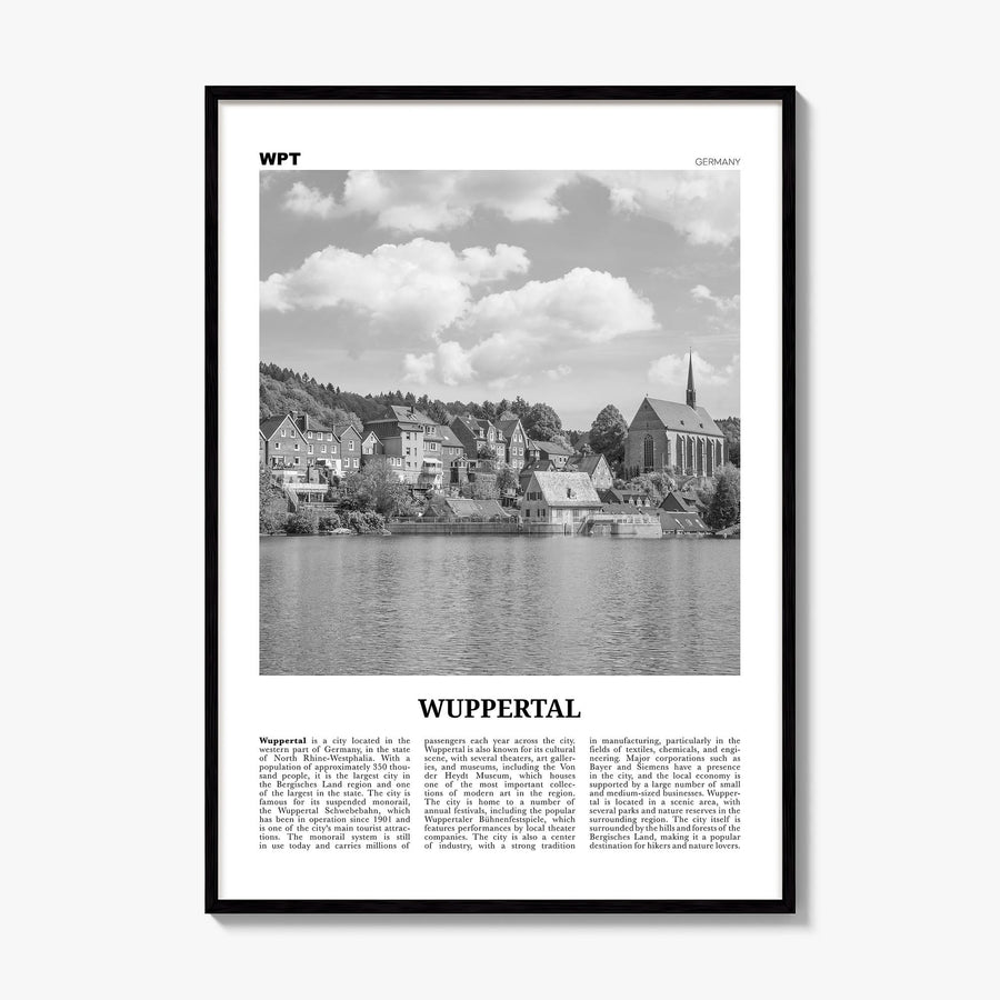 Wuppertal Newspaper Poster, framed poster mockup