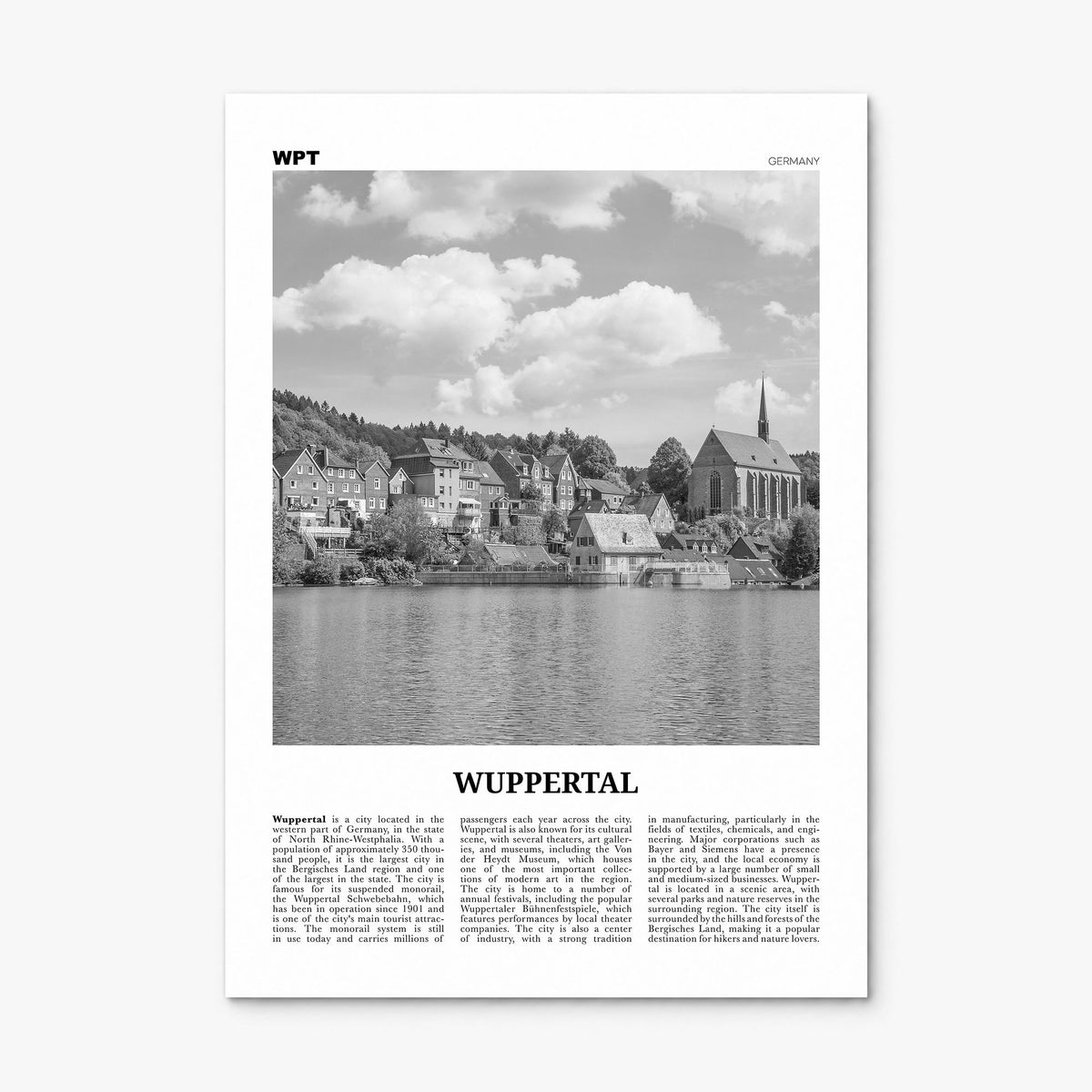 Wuppertal Newspaper Poster, print only (unframed)