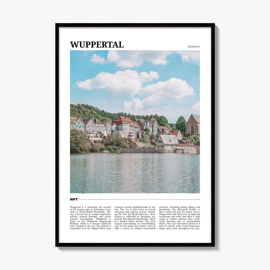 Wuppertal Travel Poster, framed poster mockup