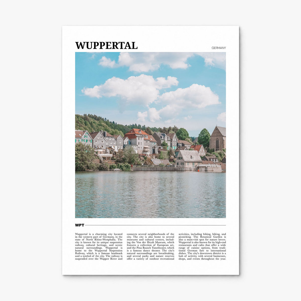 Wuppertal Travel Poster, print only (unframed)