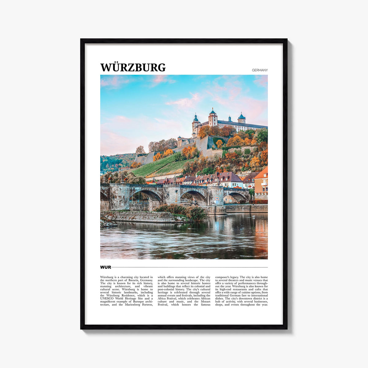 Würzburg Travel Poster