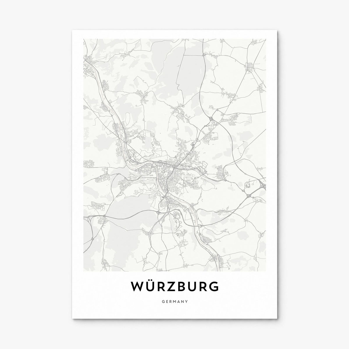 Würzburg Map Poster, print only (unframed)