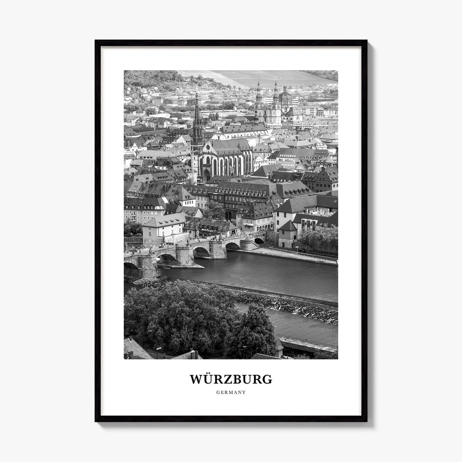 Würzburg Classic Poster, framed poster mockup