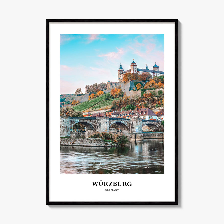 Würzburg Classic Poster, framed poster mockup