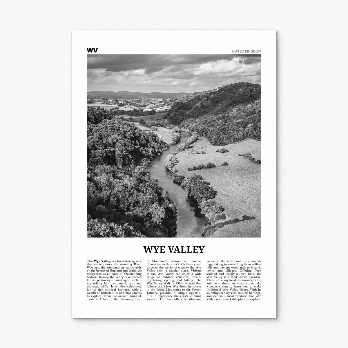 Wye Valley Newspaper Poster, print only (unframed)