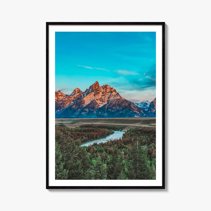 Wyoming colorful photo poster of United States – vertical wall art, unframed print shown in interior mockup