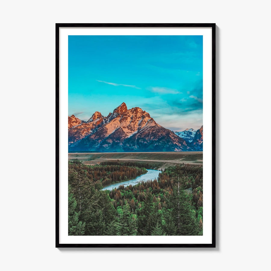 Wyoming Photo Poster, framed poster mockup, white border