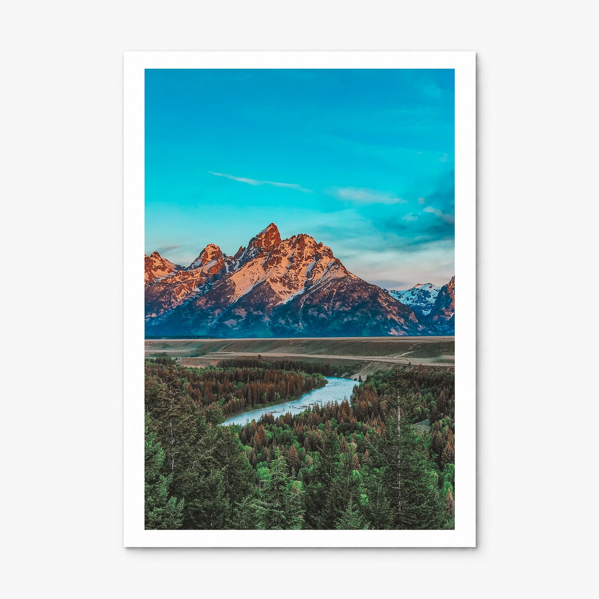 Wyoming Photo Poster, print only (unframed), white border