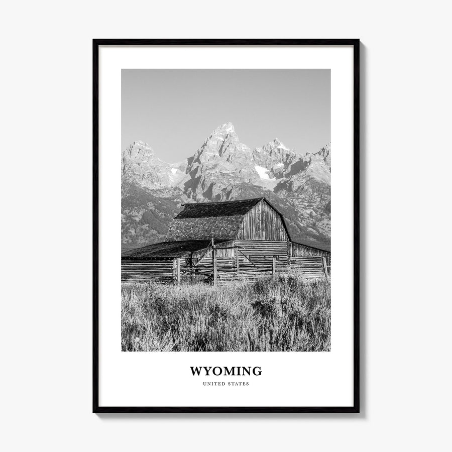 Wyoming Classic Poster, framed poster mockup