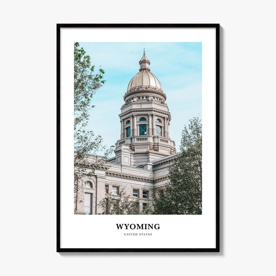 Wyoming Classic Poster, framed poster mockup