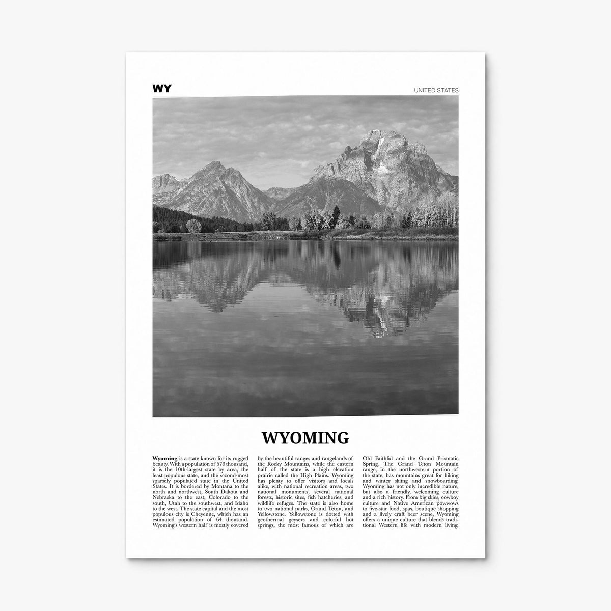 Wyoming Newspaper No 2 Poster, print only (unframed)