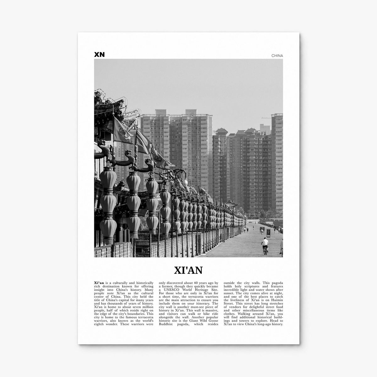 Xi'an Newspaper Poster, print only (unframed)