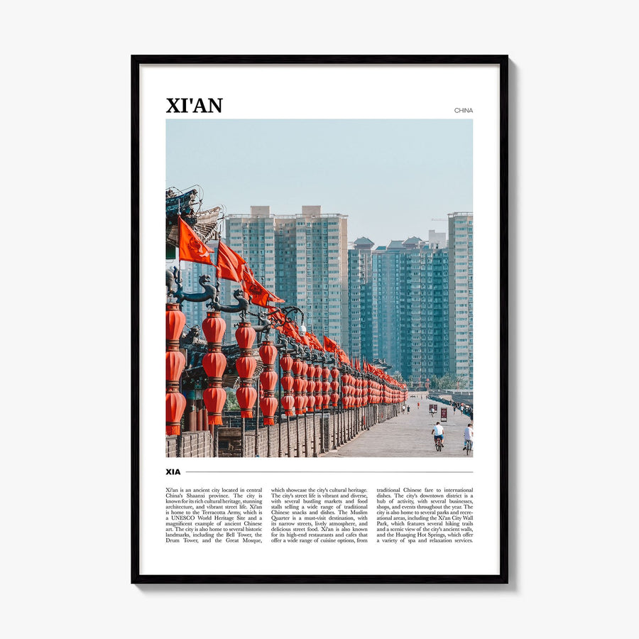 Xi'an Travel Poster, framed poster mockup
