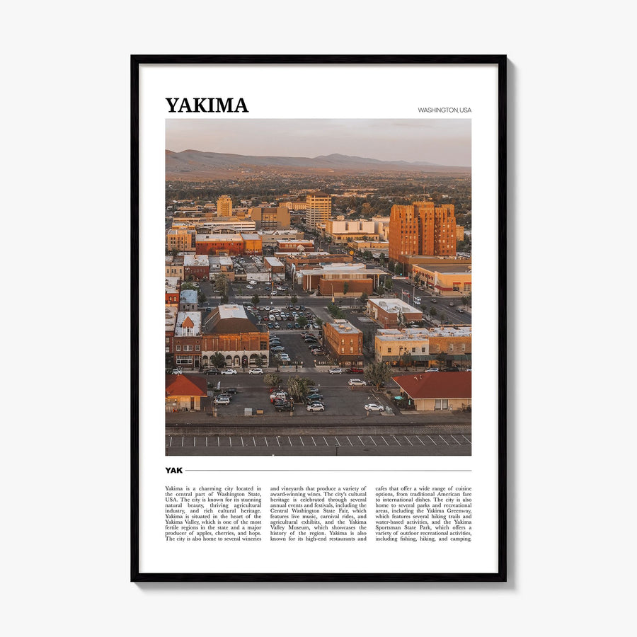 Yakima Travel Poster, framed poster mockup
