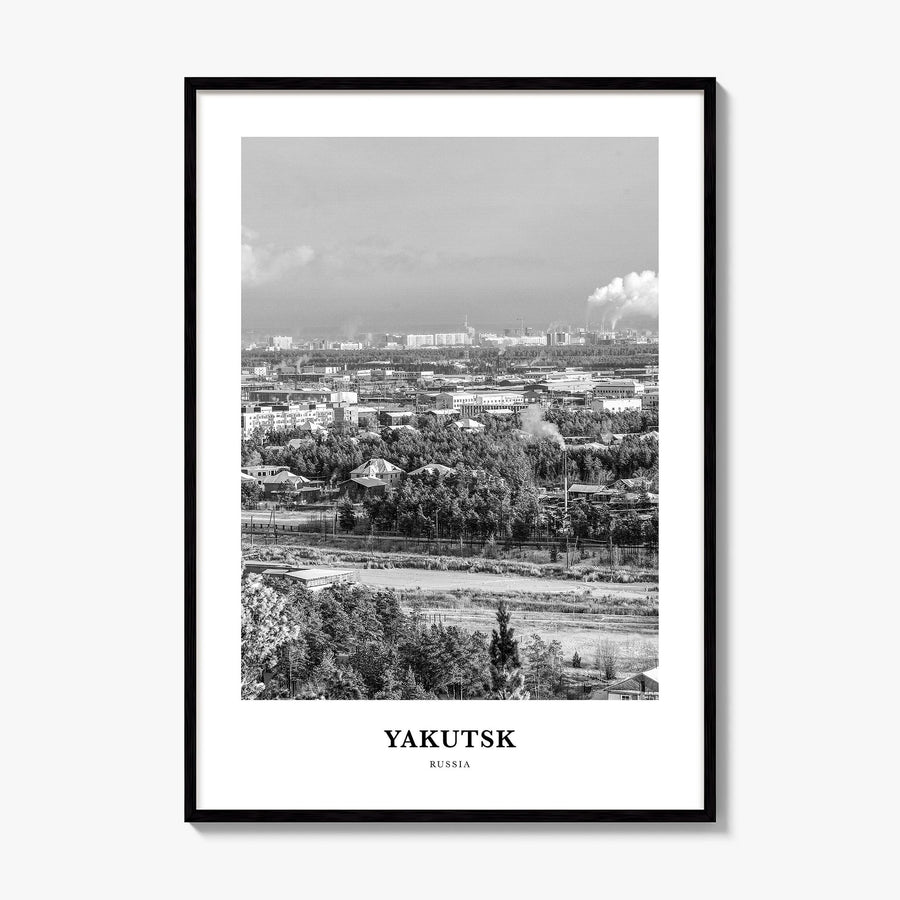 Yakutsk Classic Poster, framed poster mockup
