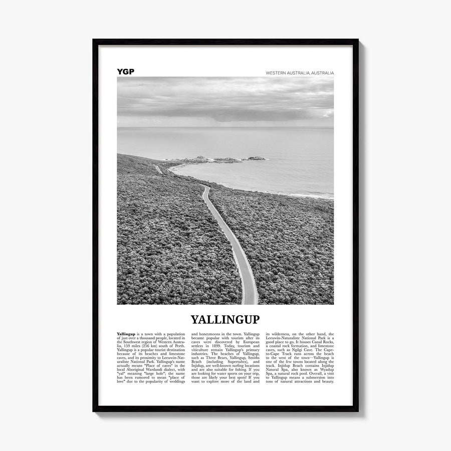 Yallingup Newspaper Poster, framed poster mockup