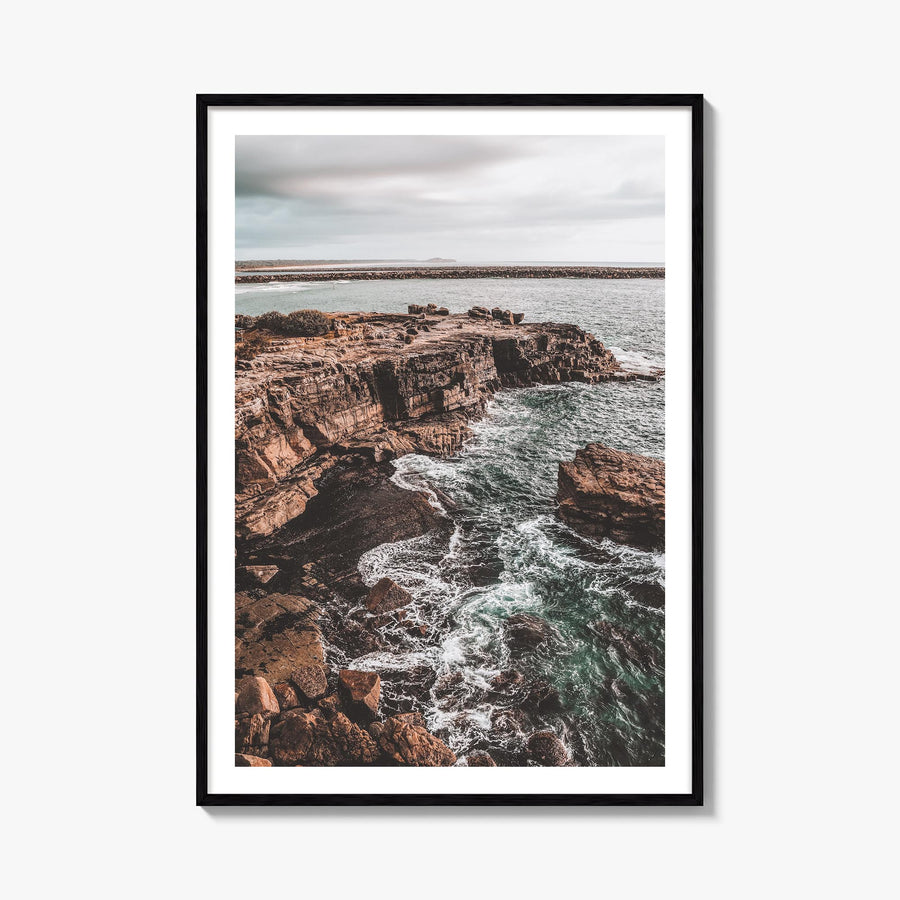 Yamba no. 1 colorful photo poster of New South Wales, Australia – vertical wall art, unframed print shown in interior mockup