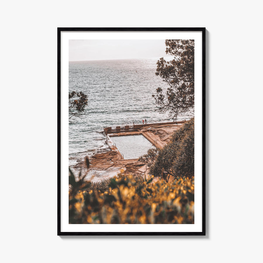 Yamba no. 2 colorful photo poster of New South Wales, Australia – vertical wall art, unframed print shown in interior mockup