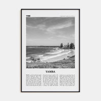 Yamba Poster Black Metal / 8x12 in Nbourhood Travel B&W Poster