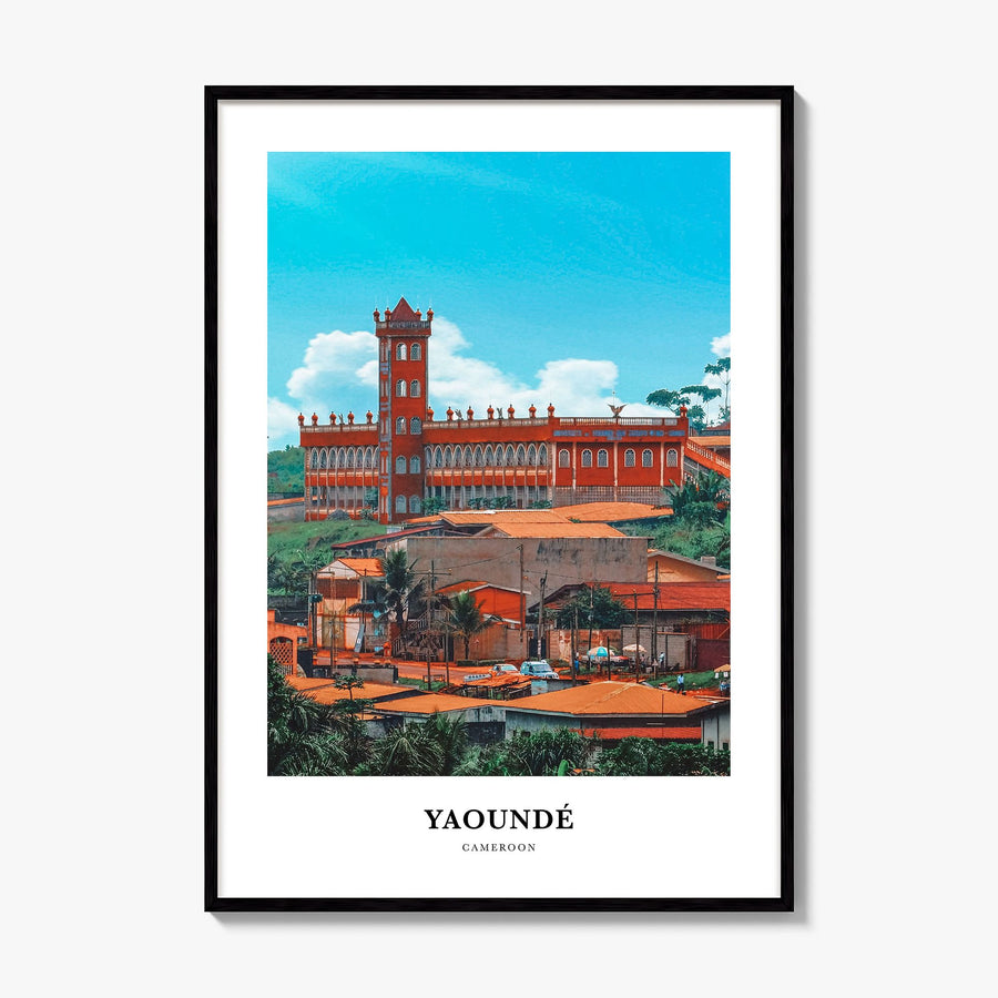 Yaoundé Classic Poster, framed poster mockup