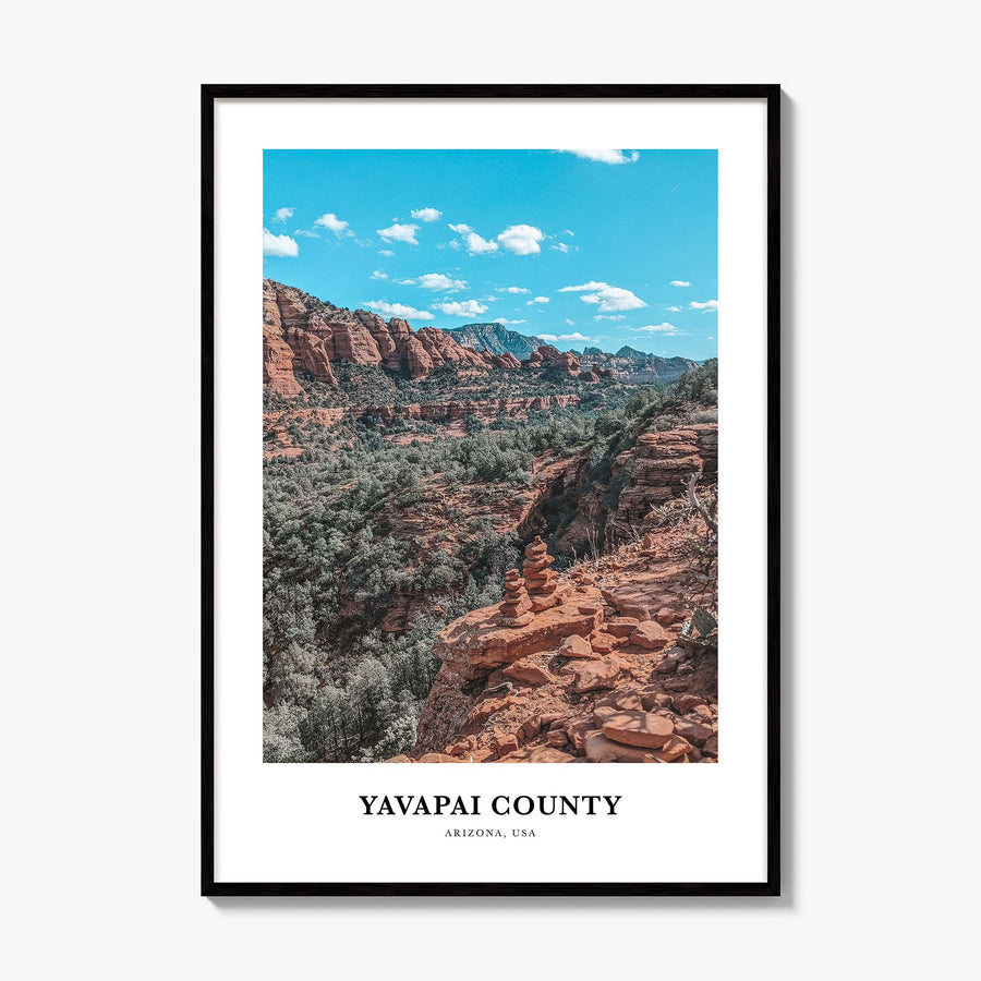 Yavapai County Classic Poster, framed poster mockup