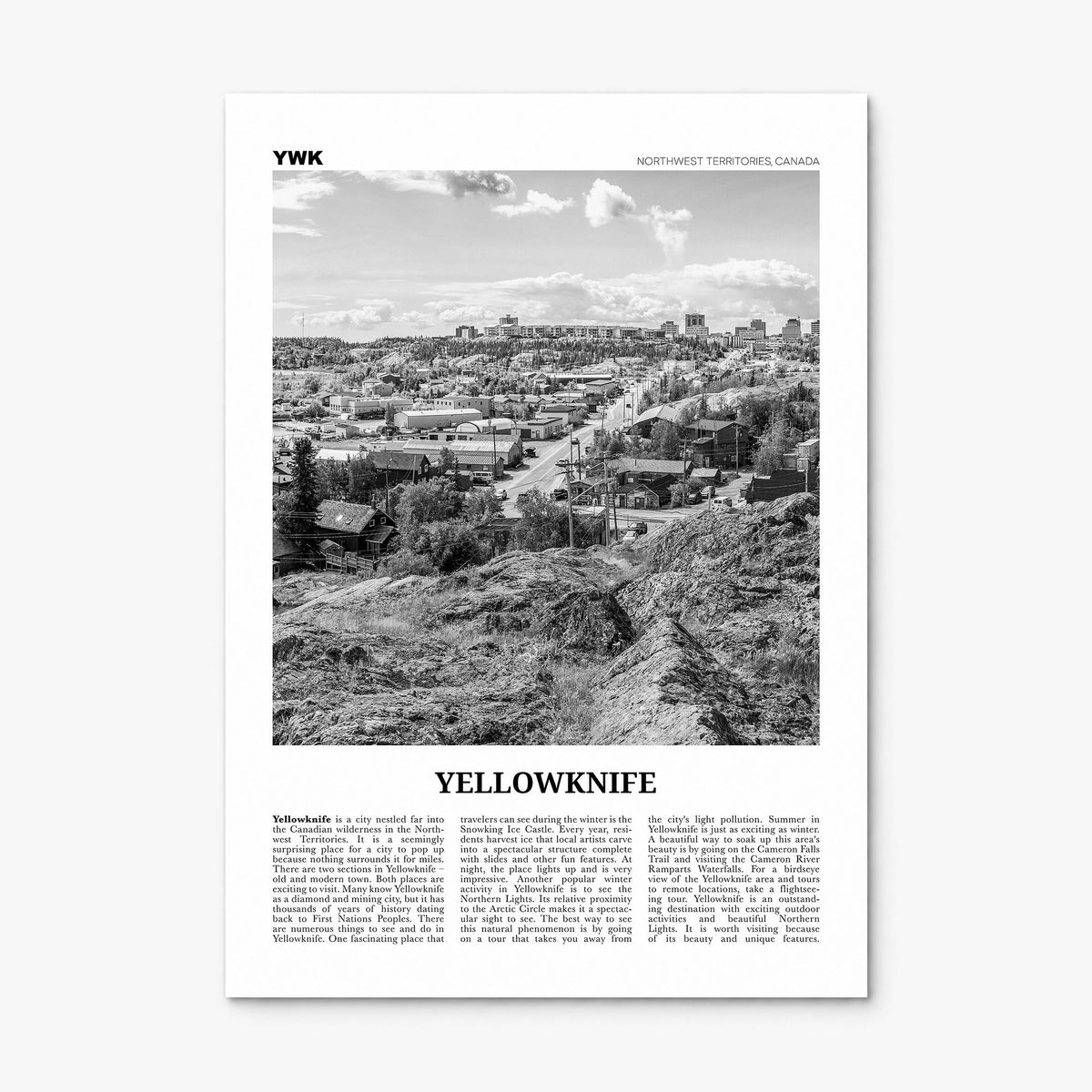 Yellowknife Newspaper Poster, print only (unframed)
