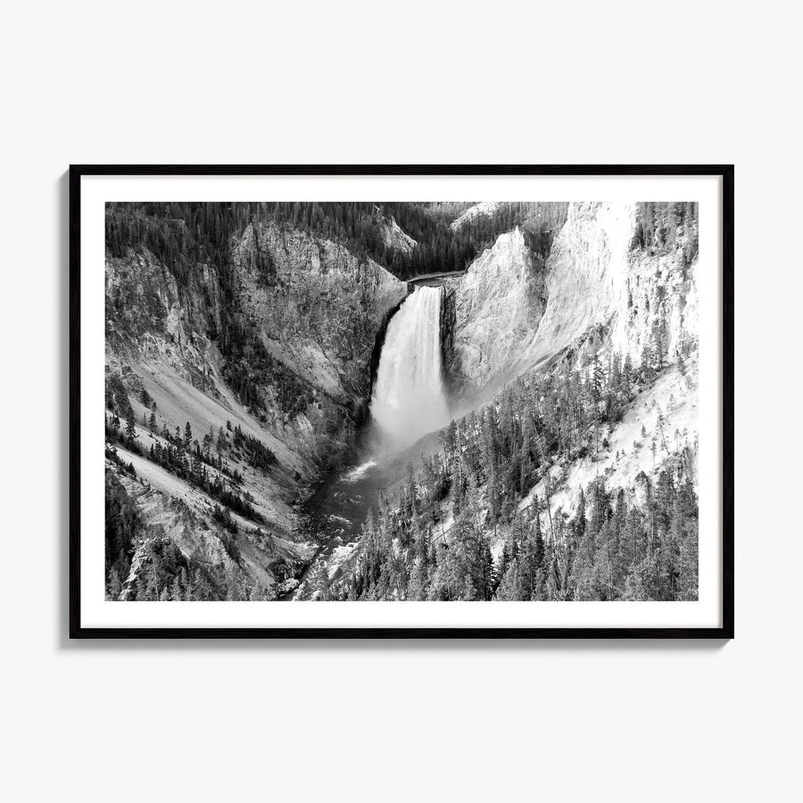 Yellowstone National Park Photo Poster, framed poster mockup, white border
