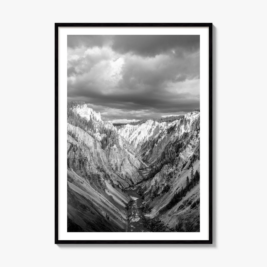 Yellowstone National Park Photo Poster, framed poster mockup, white border
