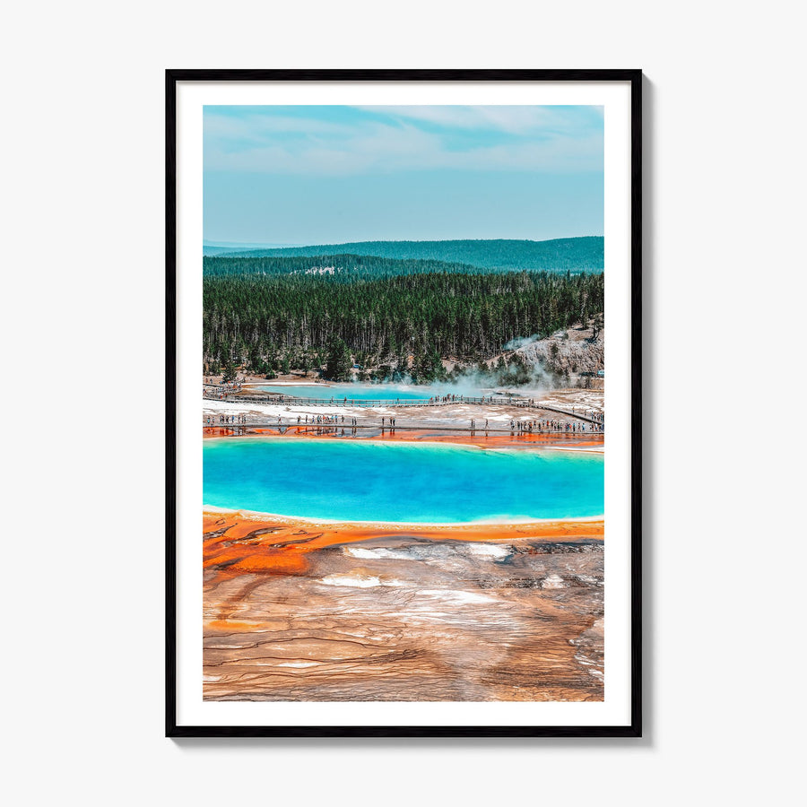 Yellowstone National Park Photo No 1 Poster, framed poster mockup, white border
