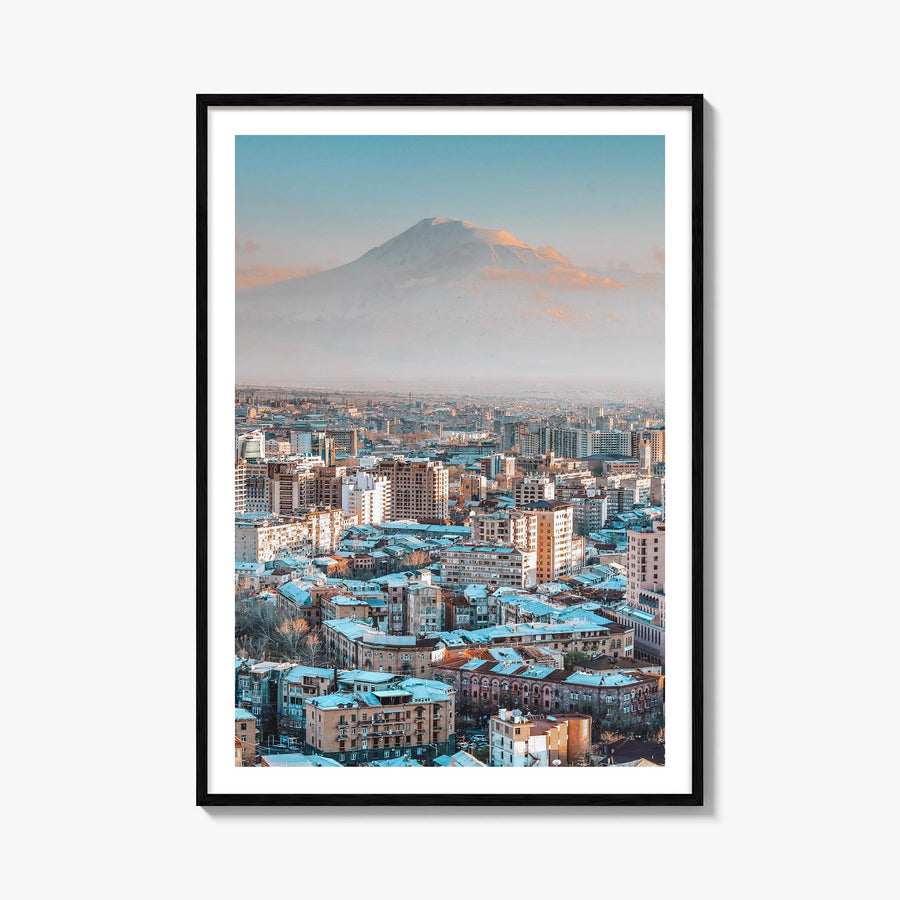 Yerevan colorful photo poster of Armenia – vertical wall art, unframed print shown in interior mockup