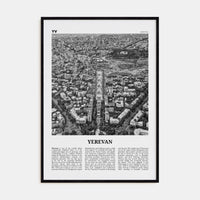 Yerevan Poster Black Wood / 8x12 in Nbourhood Travel B&W Poster