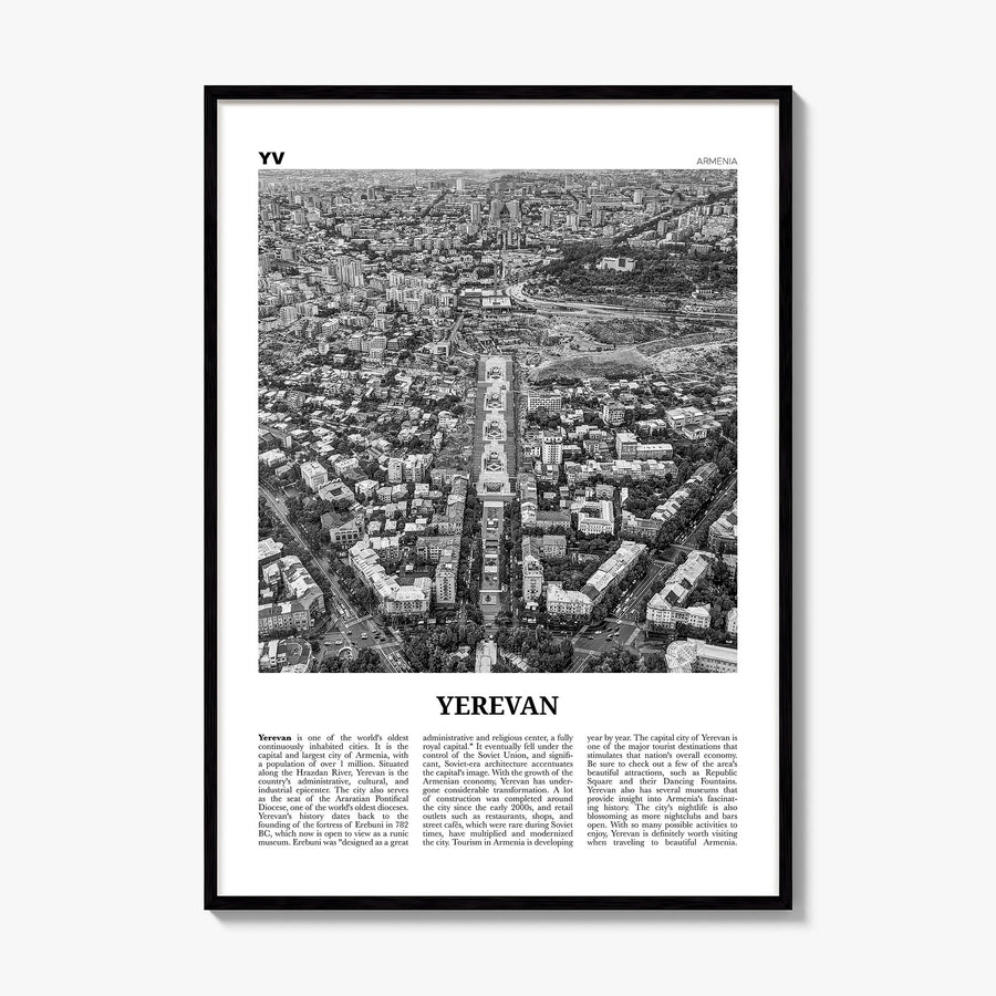 Yerevan Newspaper Poster, framed poster mockup