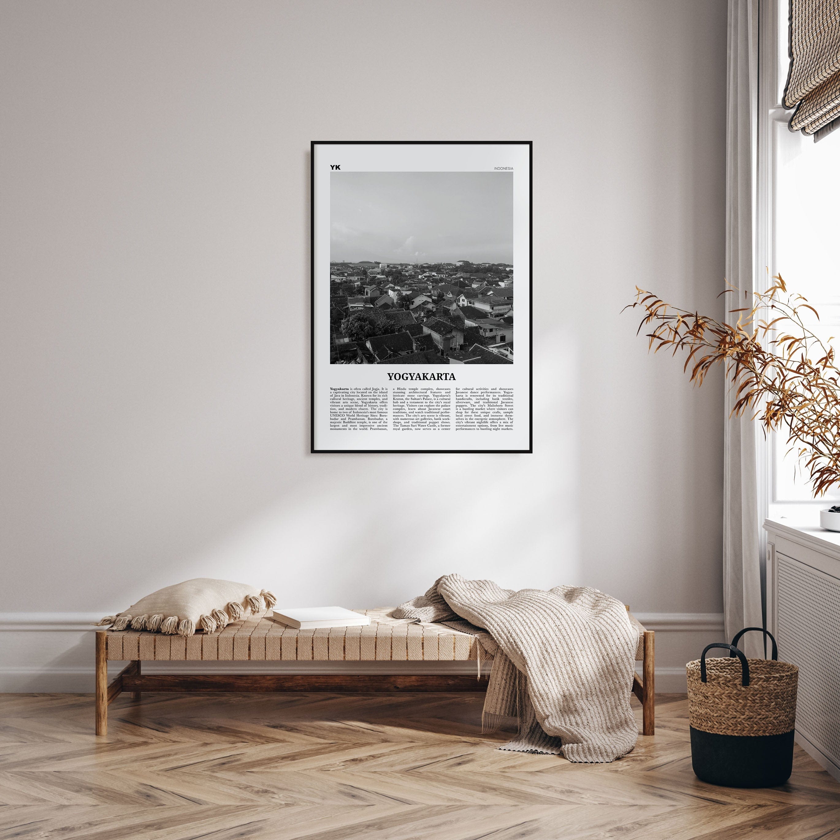 Yogyakarta Poster Nbourhood Travel B&W Poster