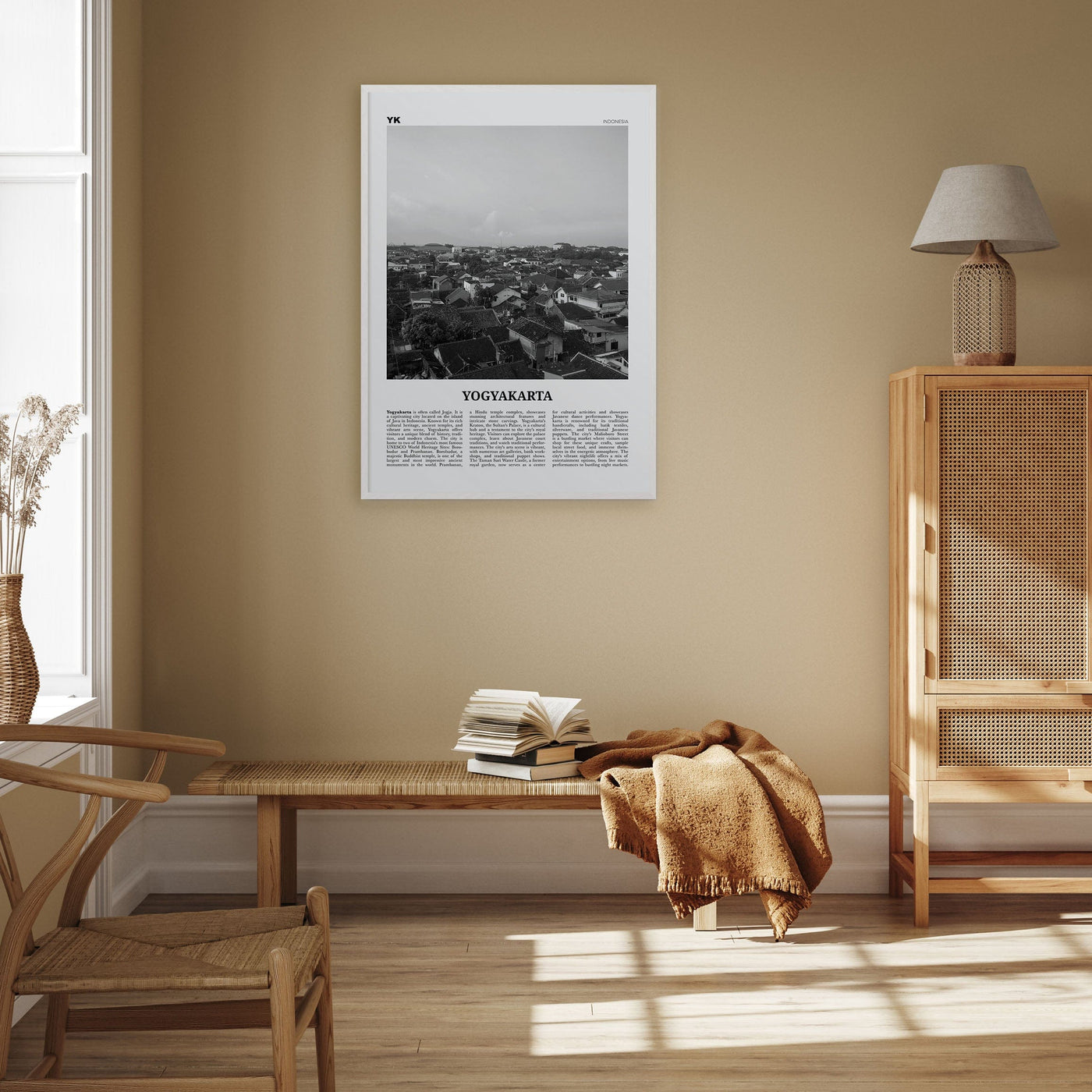 Yogyakarta Poster Nbourhood Travel B&W Poster