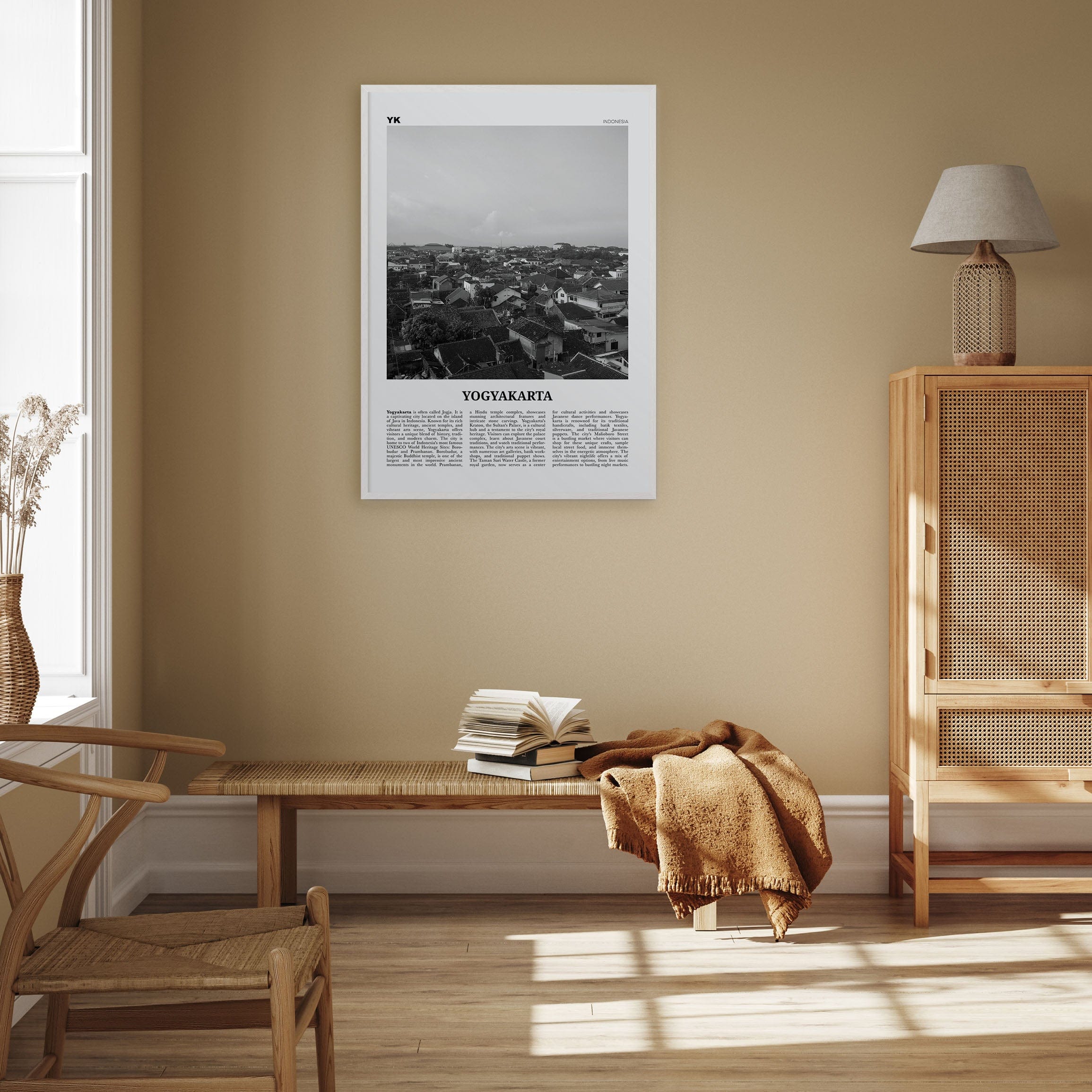 Yogyakarta Poster Nbourhood Travel B&W Poster