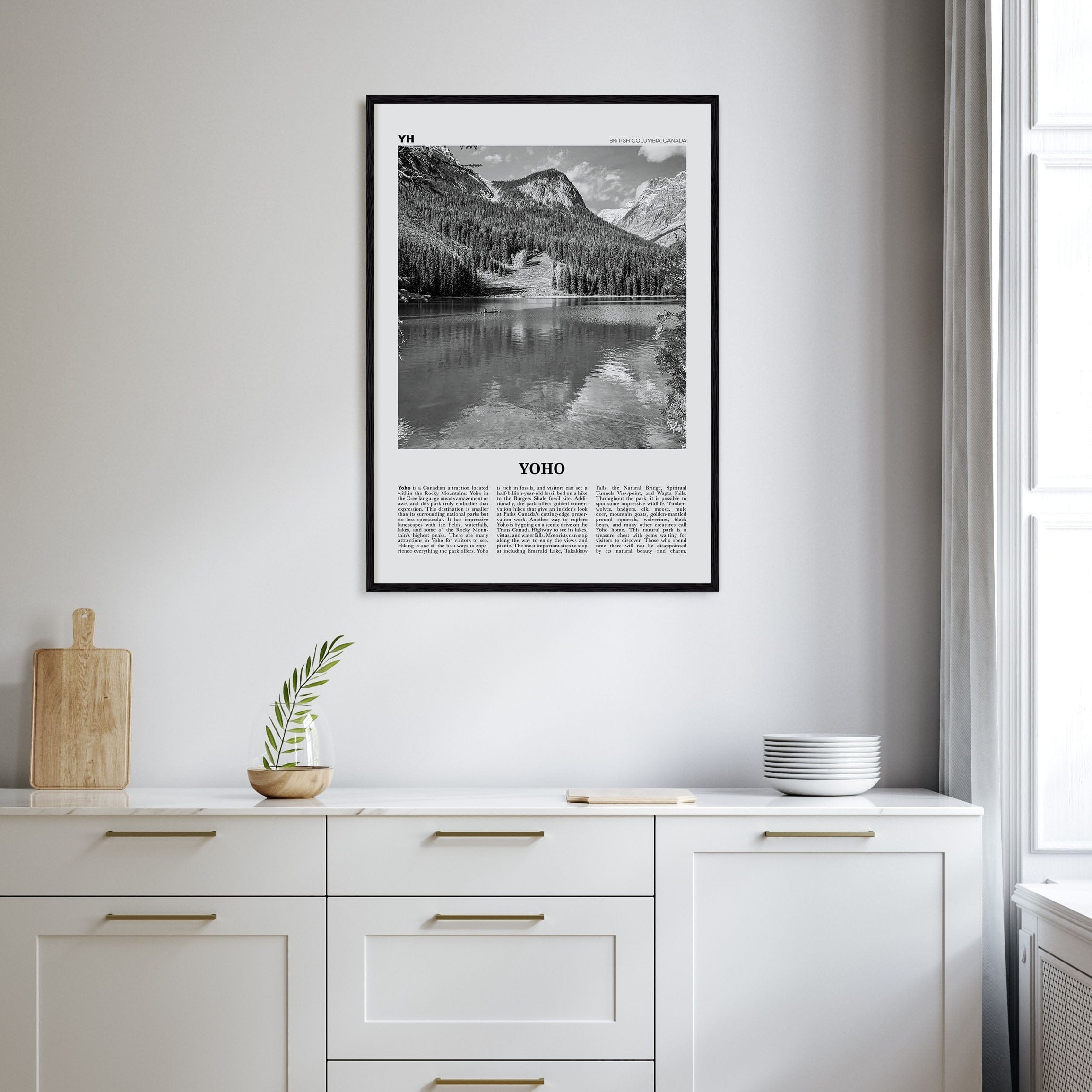 Yoho National Park Poster Nbourhood Travel B&W Poster