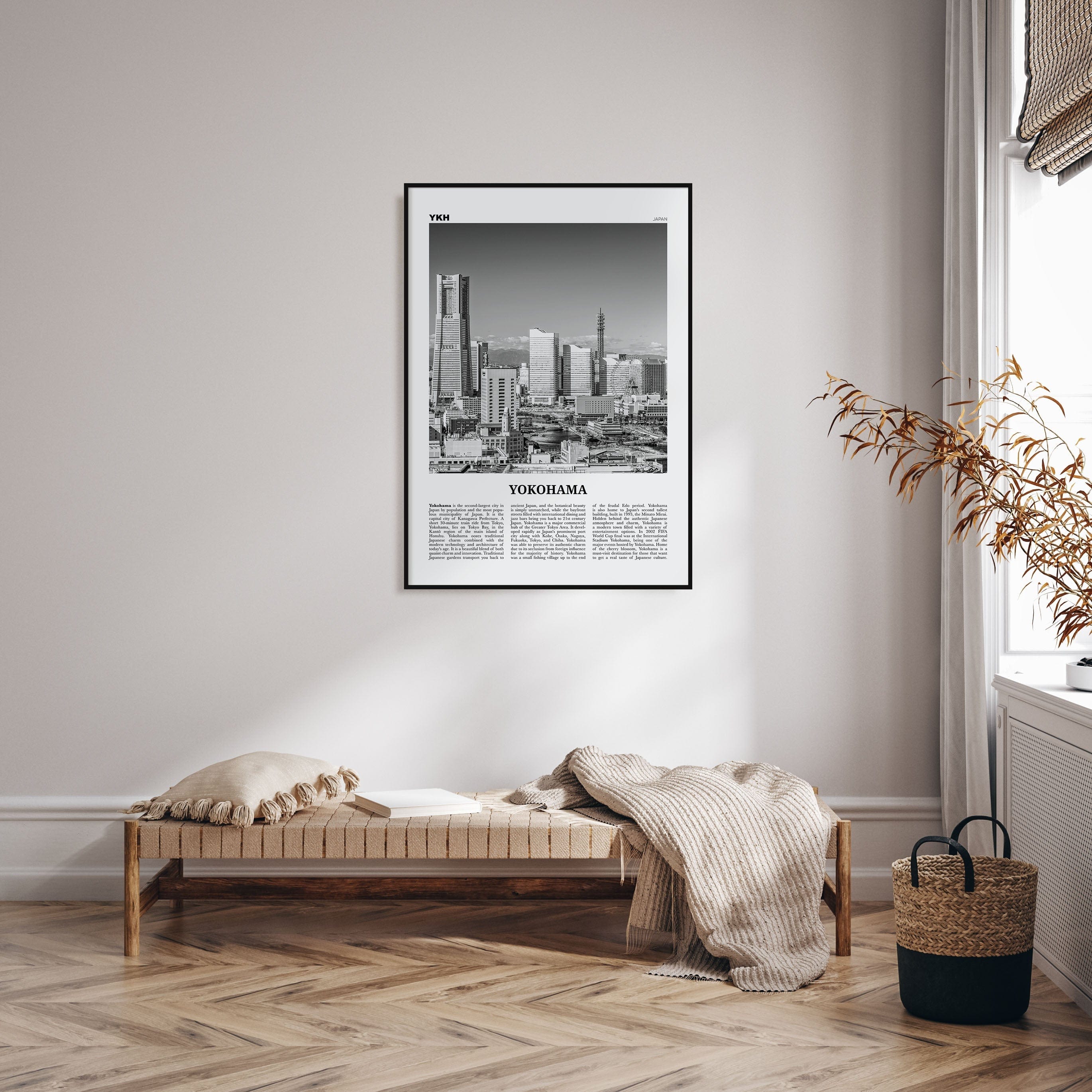 Yokohama Poster Nbourhood Travel B&W Poster