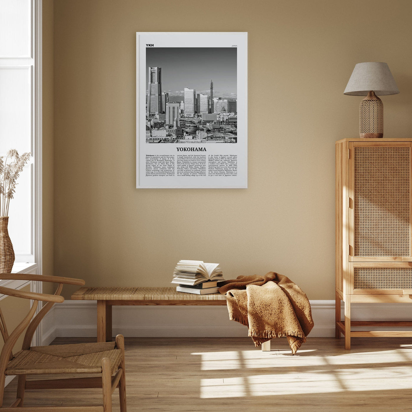 Yokohama Poster Nbourhood Travel B&W Poster