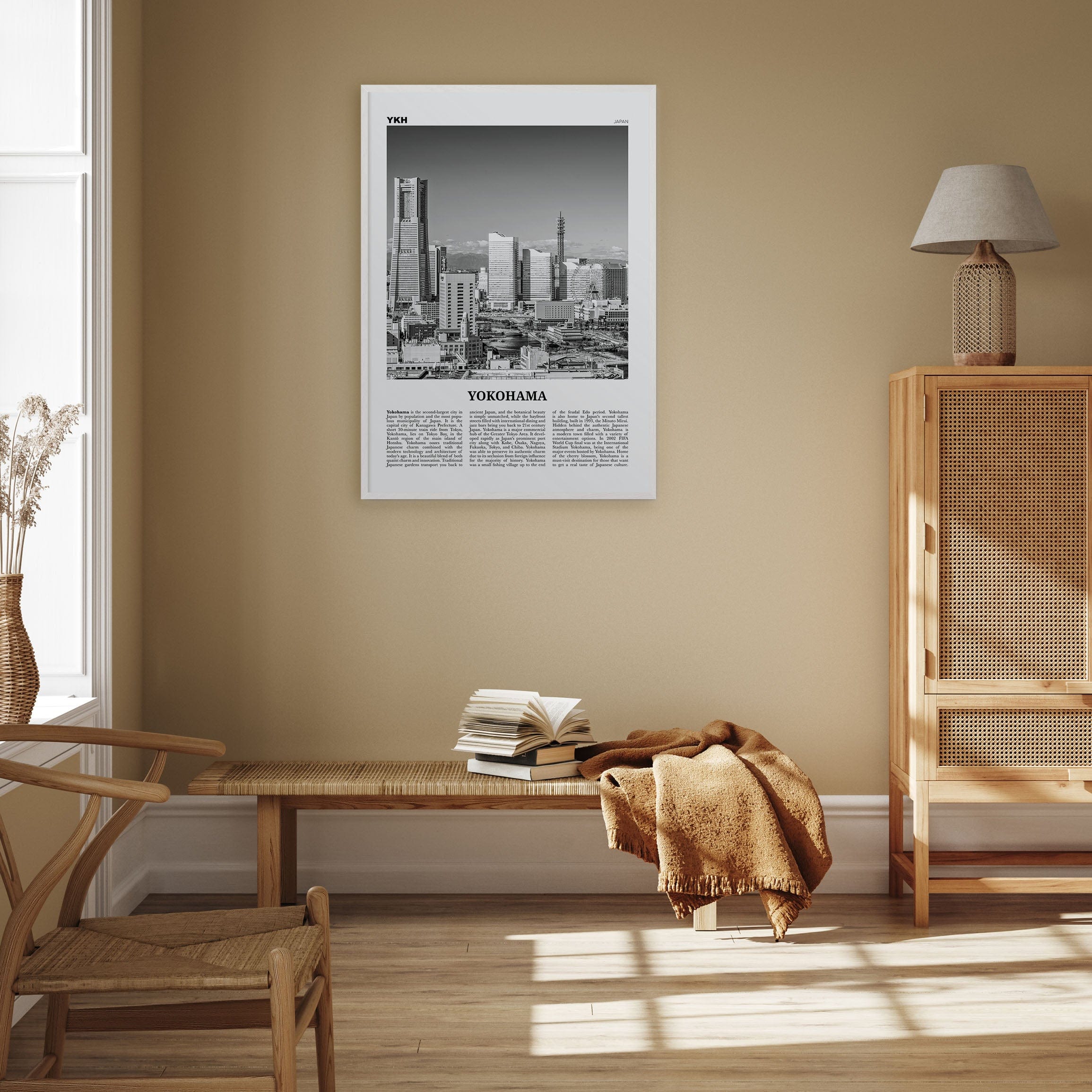 Yokohama Poster Nbourhood Travel B&W Poster
