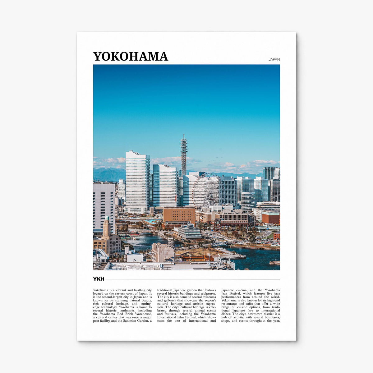 Yokohama Travel Poster, print only (unframed)
