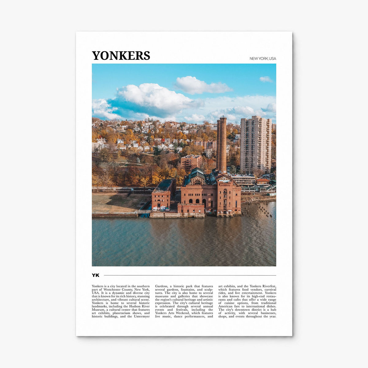 Yonkers Travel Poster, print only (unframed)