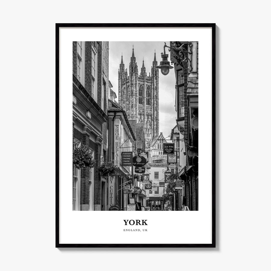 York, England Classic Poster, framed poster mockup