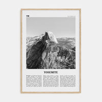 Yosemite National Park No 2 Poster Natural Wood / 8x12 in Nbourhood Travel B&W Poster