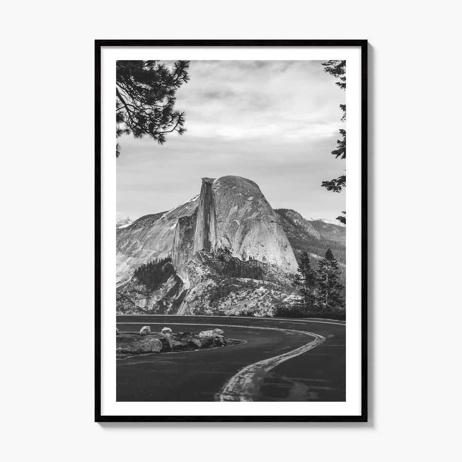 Yosemite National Park Photo No 1 Poster, framed poster mockup, white border