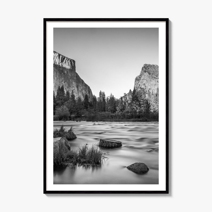 Yosemite National Park Photo No 2 Poster, framed poster mockup, white border