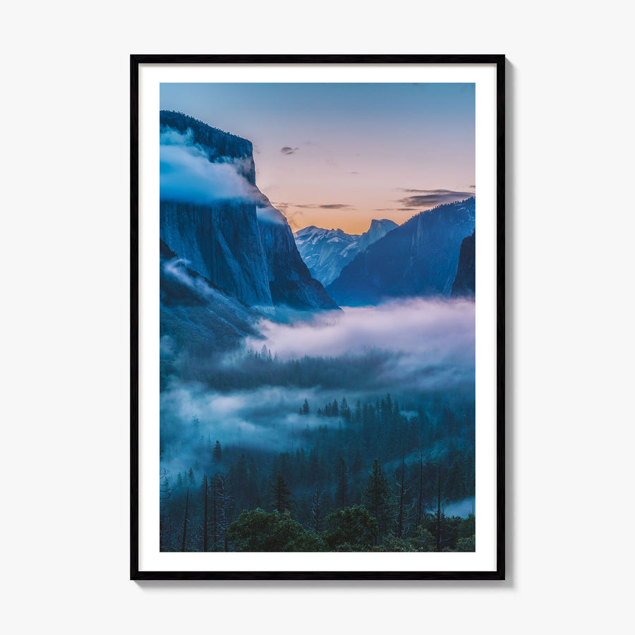 Yosemite National Park Photo No 2 Poster, framed poster mockup, white border