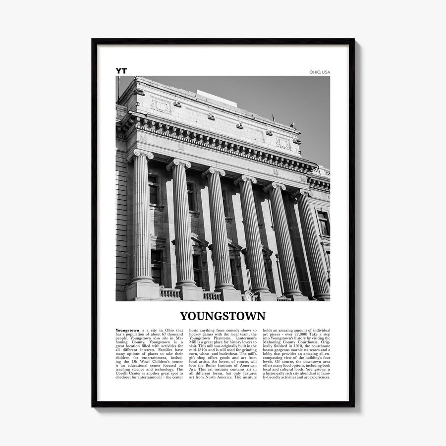 Youngstown Newspaper Poster, framed poster mockup