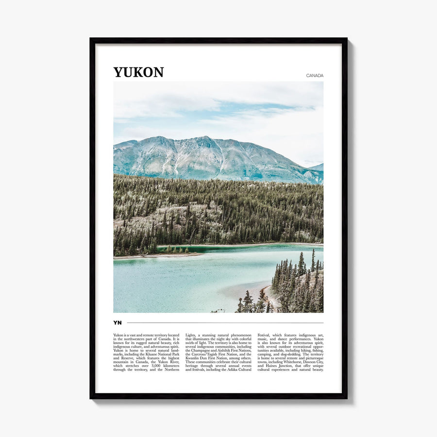 Yukon Travel Poster, framed poster mockup