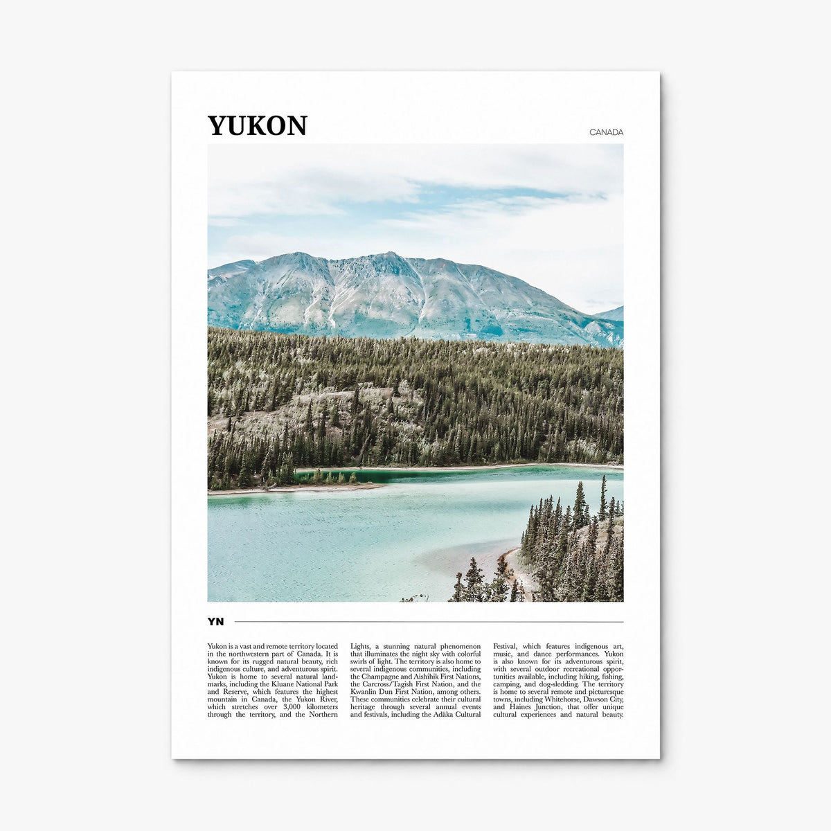 Yukon Travel Poster, print only (unframed)